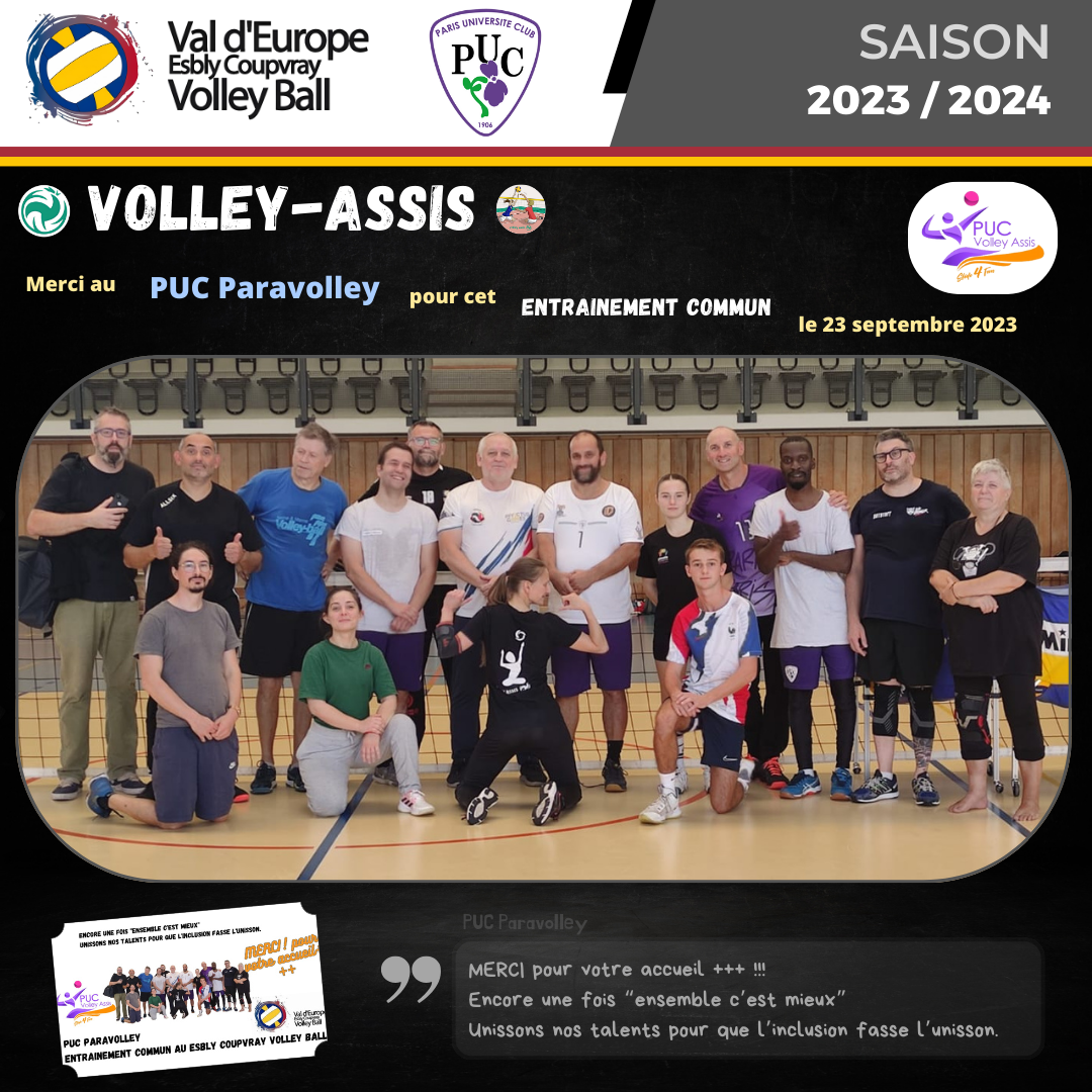 Le VEEC accueille le PUC Paravolley