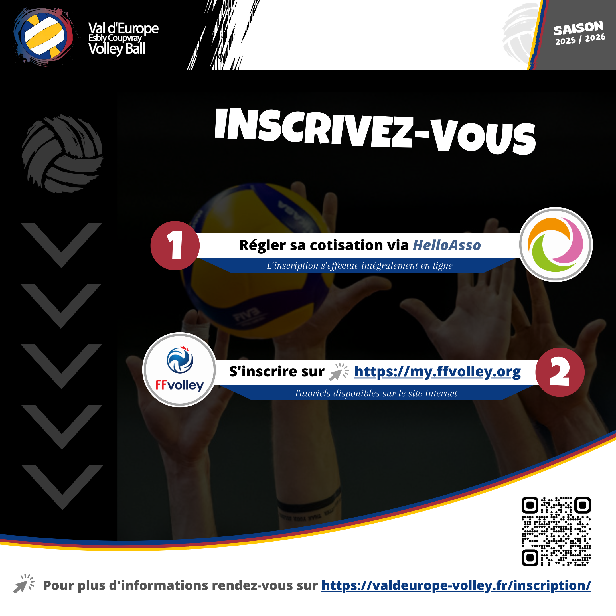 Inscrivez-vous, saison 2025/2026 !